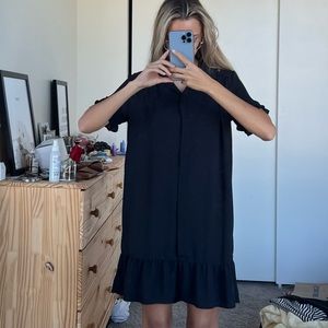 Black shirt dress